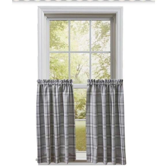 Park Designs Hartwick Tiers 72”x36” Ticking Farmhouse Country Gray Tan White NEW - Picture 1 of 7